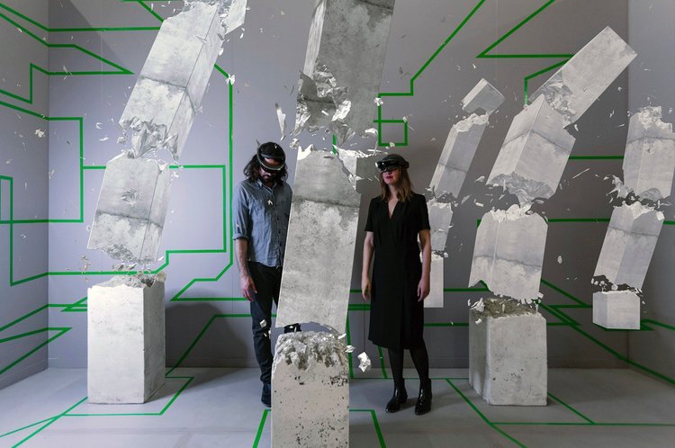 Ralph Nuta and Lonneke Gordijn, Studio Drift-Concrete Storm. Image courtesy of Studio Drift.